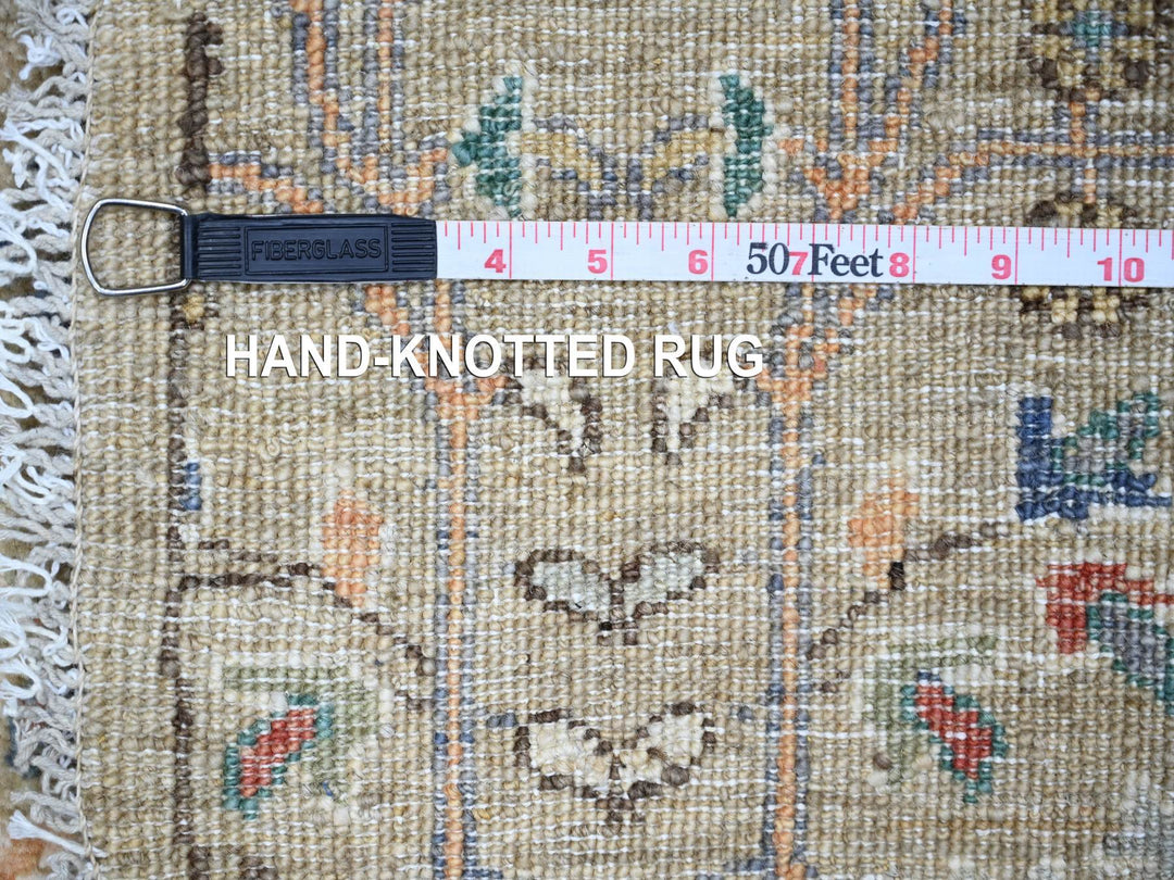 6'1" x 6'2" New Hand Knotted Grey Wool Round Oriental Rug - MOA10274653