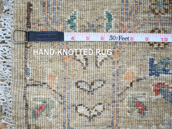 6'1" x 6'2" New Hand Knotted Grey Wool Round Oriental Rug - MOA10274653