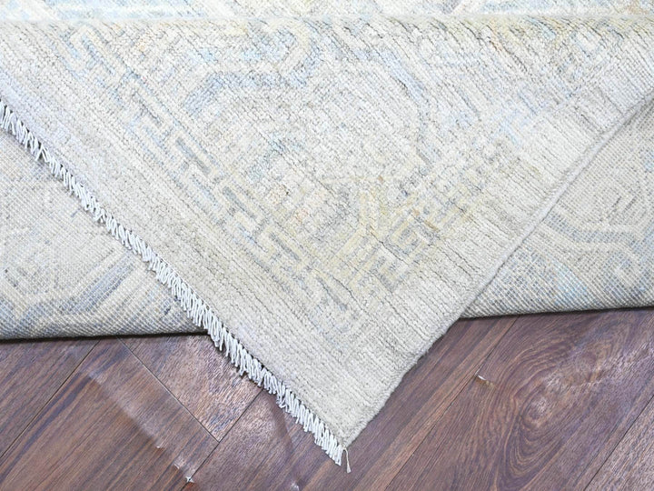 10'0" x 14'4" New Hand Knotted Grey Wool Rectangle Oriental Rug - MOA10274668