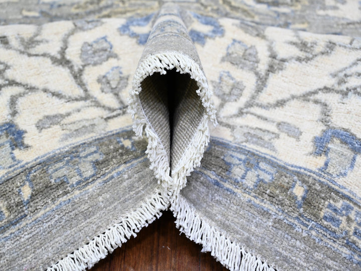7'10" x 9'9" New Hand Knotted Grey Wool Rectangle Oriental Rug - MOA10274679