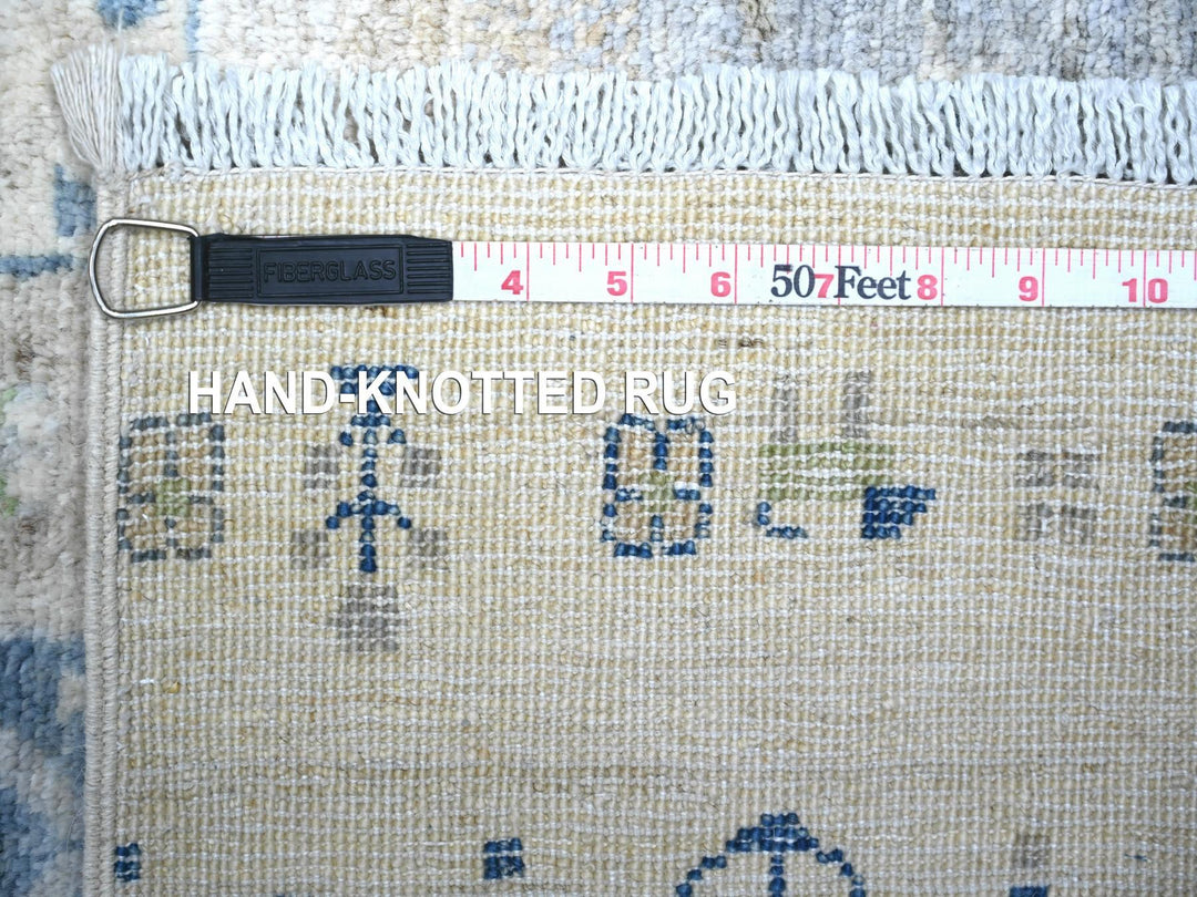 6'0" x 8'8" New Hand Knotted Grey Wool Rectangle Oriental Rug - MOA10274692