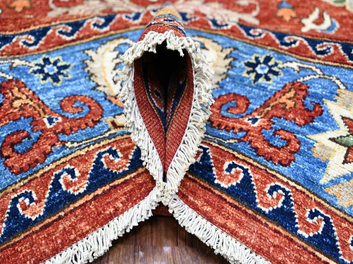 8'2" x 10'1" New Hand Knotted Red Wool Rectangle Oriental Rug - MOA10274698