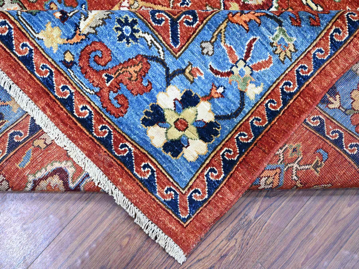8'2" x 10'1" New Hand Knotted Red Wool Rectangle Oriental Rug - MOA10274698