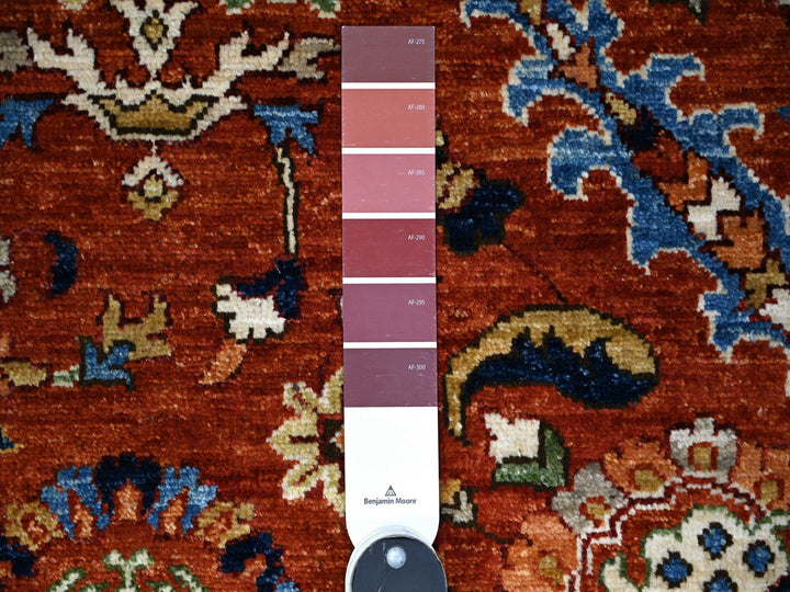 8'2" x 10'1" New Hand Knotted Red Wool Rectangle Oriental Rug - MOA10274698