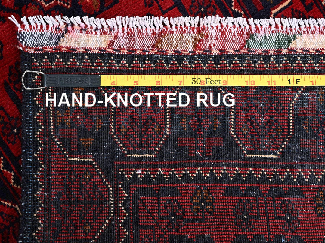 1'9" x 4'10" New Hand Knotted Red Wool Runner Oriental Rug - MOA102746