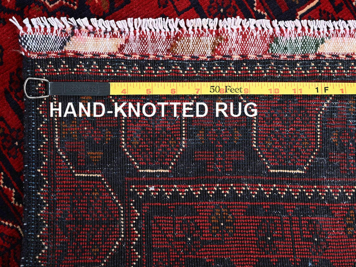 1'9" x 4'10" New Hand Knotted Red Wool Runner Oriental Rug - MOA102746
