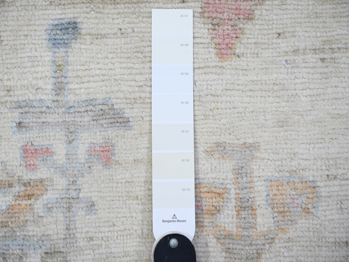 12'2" x 15'11" New Hand Knotted Ivory Wool Rectangle Oriental Rug - MOA10274700