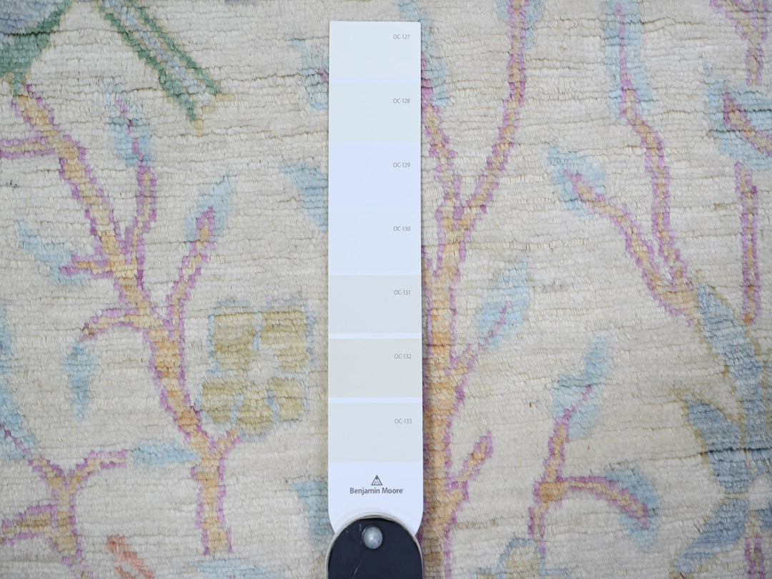 2'5" x 7'11" New Hand Knotted Ivory Wool Runner Oriental Rug - MOA10274731