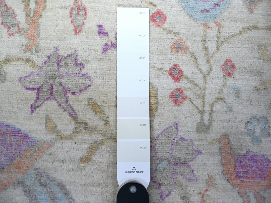 10'0" x 13'6" New Hand Knotted Ivory Wool Rectangle Oriental Rug - MOA10274763