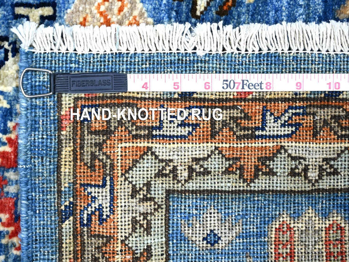 3'0" x 4'0" New Hand Knotted Blue Wool Rectangle Oriental Rug - MOA10274773
