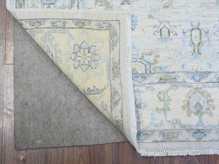 3'11" x 5'9" New Hand Knotted Grey Wool Rectangle Oriental Rug - MOA10274784