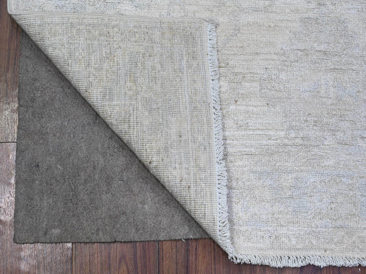 3'10" x 5'7" New Hand Knotted Ivory Wool Rectangle Oriental Rug - MOA10274785