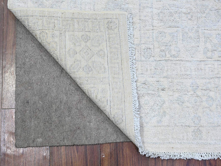 3'10" x 5'7" New Hand Knotted Ivory Wool Rectangle Oriental Rug - MOA10274786