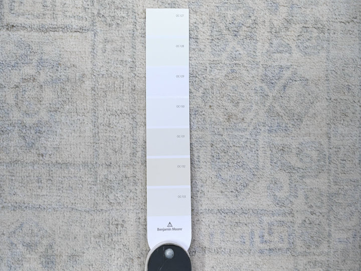 3'10" x 5'7" New Hand Knotted Ivory Wool Rectangle Oriental Rug - MOA10274786