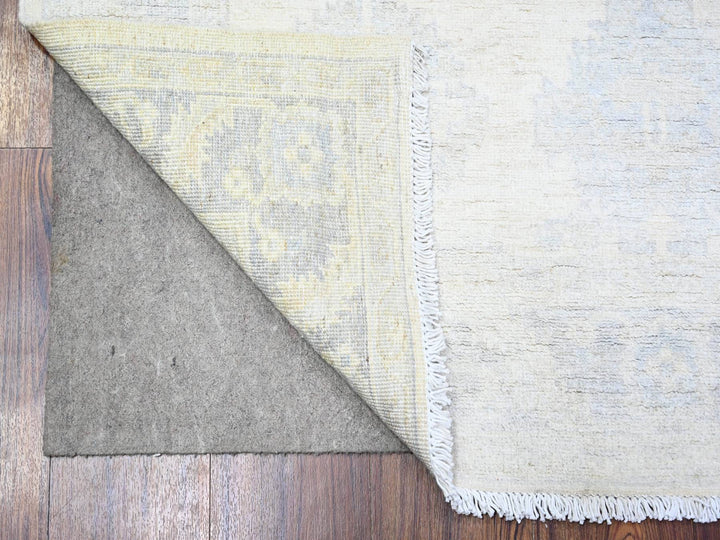 4'1" x 5'8" New Hand Knotted Ivory Wool Rectangle Oriental Rug - MOA10274788