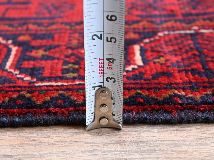 1'10" x 5'0" New Hand Knotted Red Wool Runner Oriental Rug - MOA102747