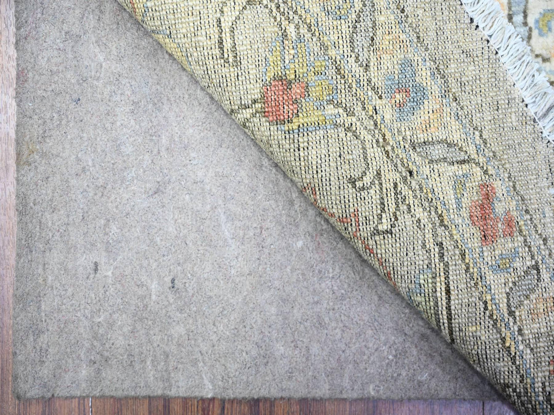 8'0" x 8'0" New Hand Knotted Grey Wool Round Oriental Rug - MOA10274820