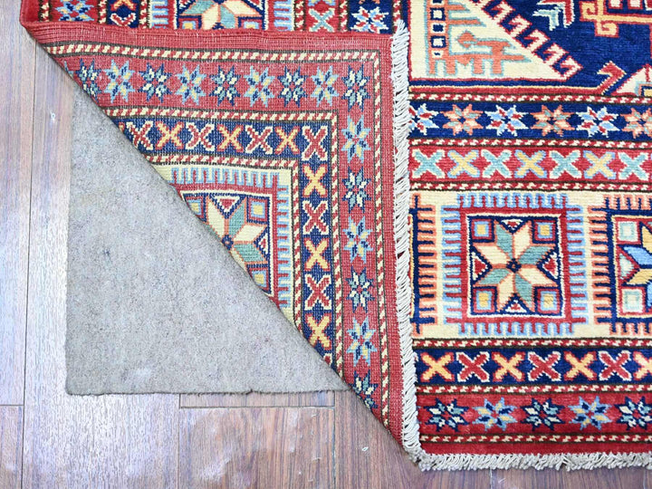 5'8" x 8'1" New Hand Knotted Red Wool Rectangle Oriental Rug - MOA10274836