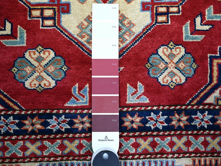 5'8" x 8'1" New Hand Knotted Red Wool Rectangle Oriental Rug - MOA10274836