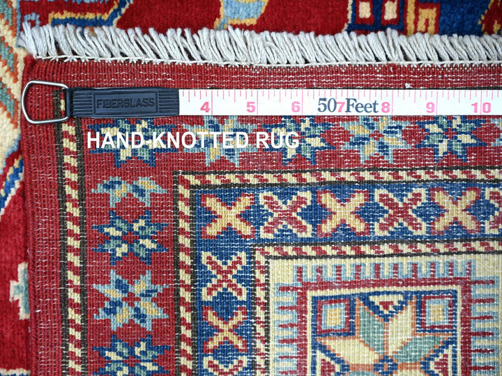 5'8" x 8'1" New Hand Knotted Red Wool Rectangle Oriental Rug - MOA10274836
