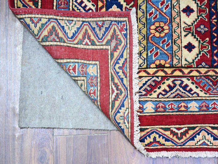 5'4" x 7'7" New Hand Knotted Red Wool Rectangle Oriental Rug - MOA10274838
