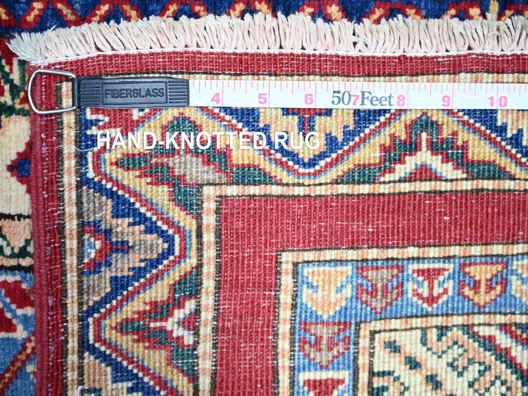 5'4" x 7'7" New Hand Knotted Red Wool Rectangle Oriental Rug - MOA10274838