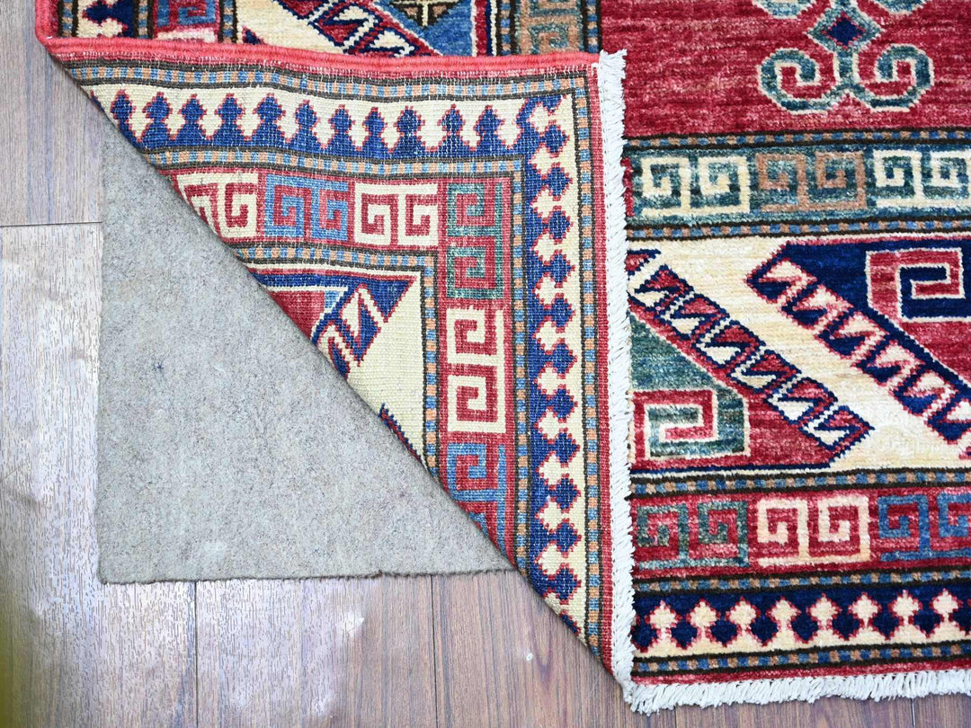 5'9" x 8'0" New Hand Knotted Ivory Wool Rectangle Oriental Rug - MOA10274839