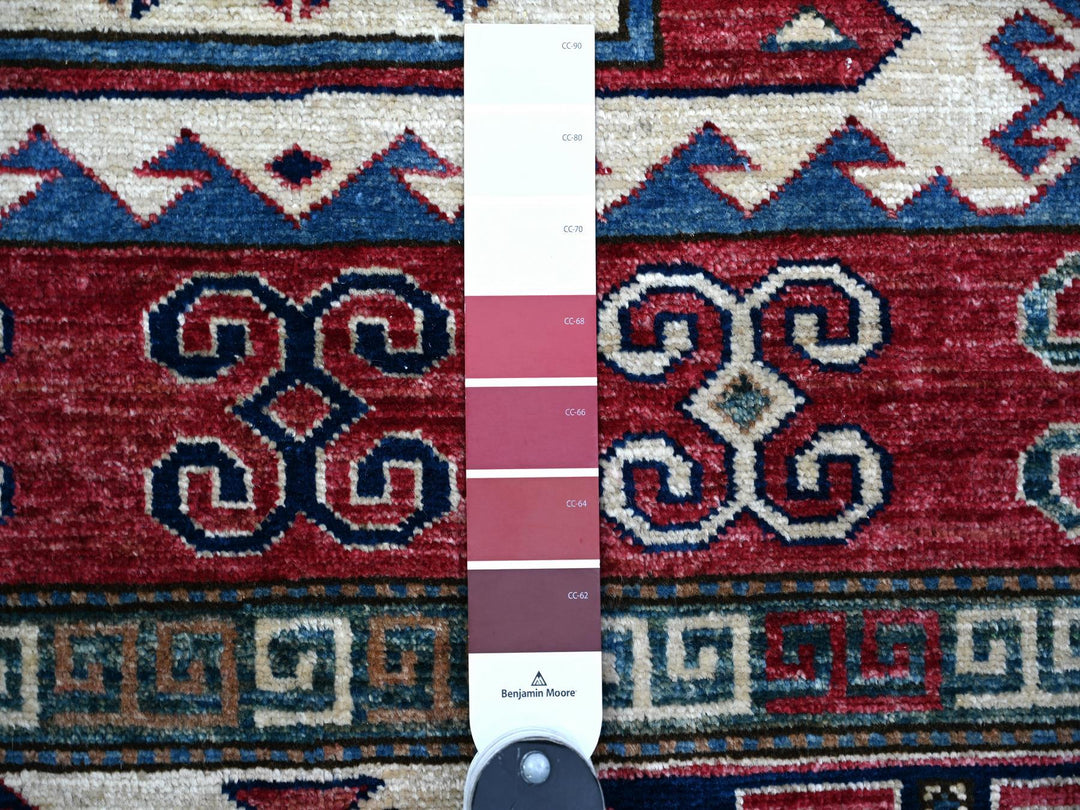 5'9" x 8'0" New Hand Knotted Ivory Wool Rectangle Oriental Rug - MOA10274839