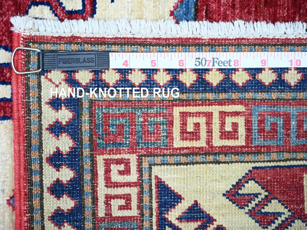 5'9" x 8'0" New Hand Knotted Ivory Wool Rectangle Oriental Rug - MOA10274839