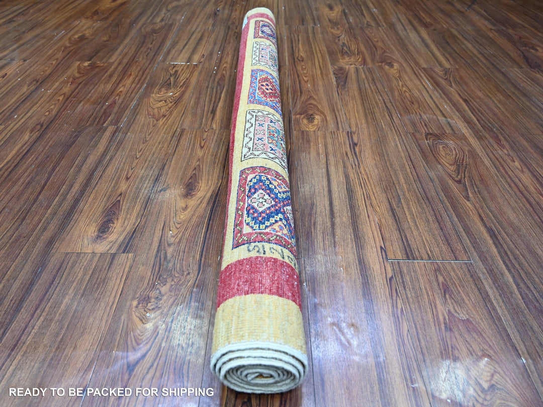 4'10" x 6'3" New Hand Knotted Brown Wool Rectangle Oriental Rug - MOA10274841