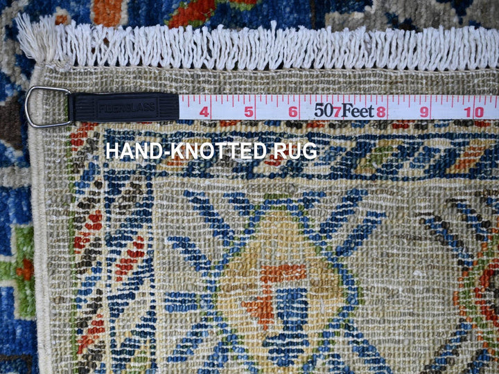 4'1" x 6'2" New Hand Knotted Grey Wool Rectangle Oriental Rug - MOA10274854