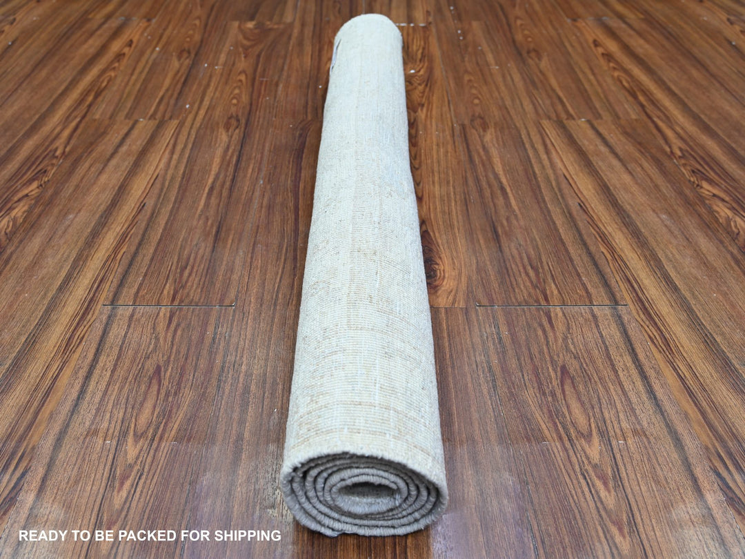 3'0" x 4'9" New Hand Knotted Ivory Wool Rectangle Oriental Rug - MOA10274871