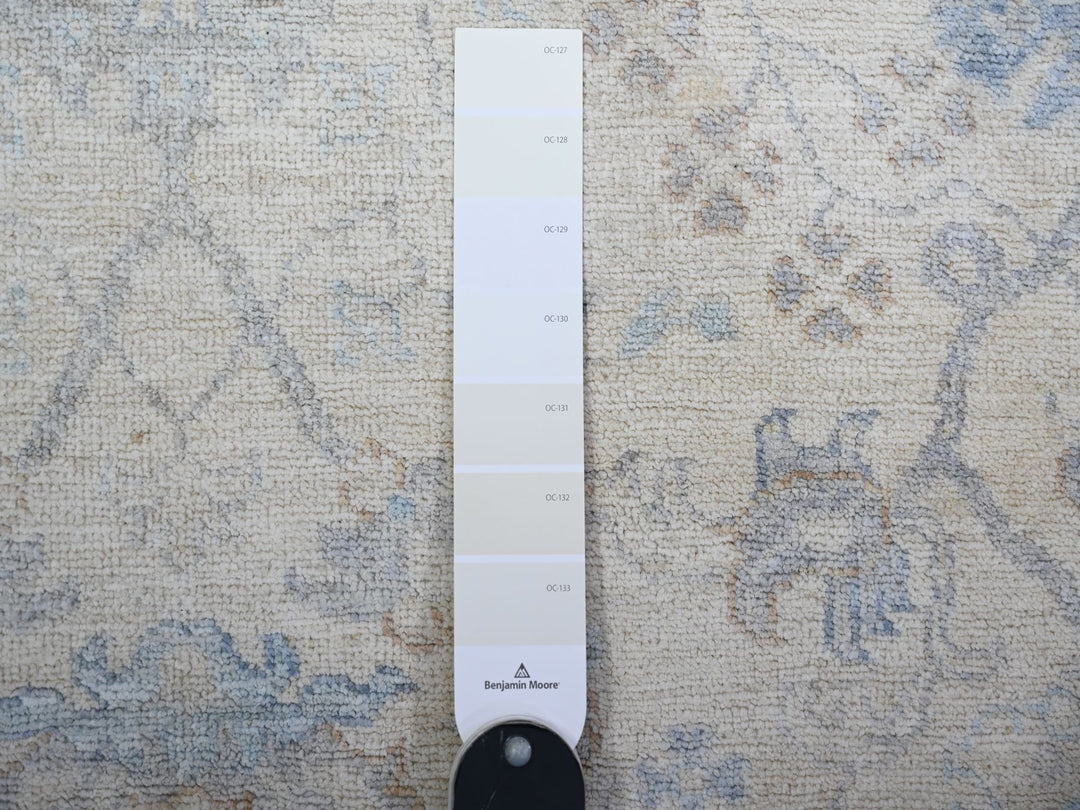 3'10" x 5'9" New Hand Knotted Ivory Wool Rectangle Oriental Rug - MOA10274878