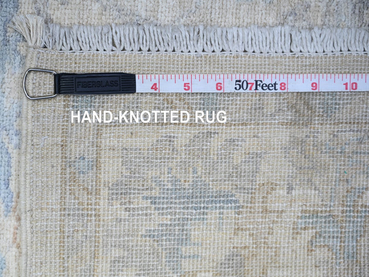 3'10" x 5'9" New Hand Knotted Ivory Wool Rectangle Oriental Rug - MOA10274878
