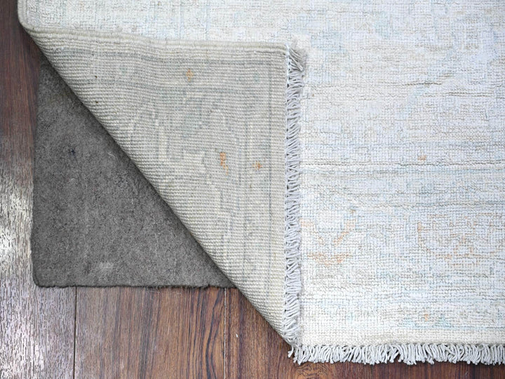 3'10" x 5'8" New Hand Knotted Ivory Wool Rectangle Oriental Rug - MOA10274880