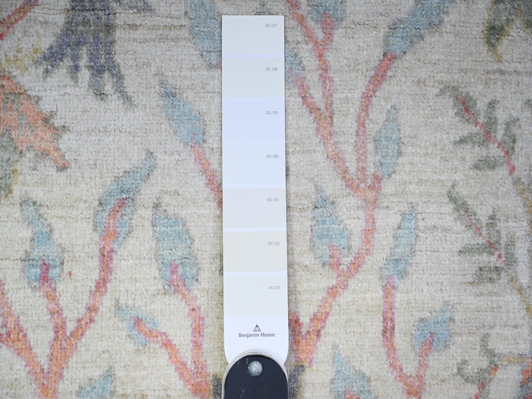 5'11" x 6'0" New Hand Knotted Ivory Wool Square Oriental Rug - MOA10274888