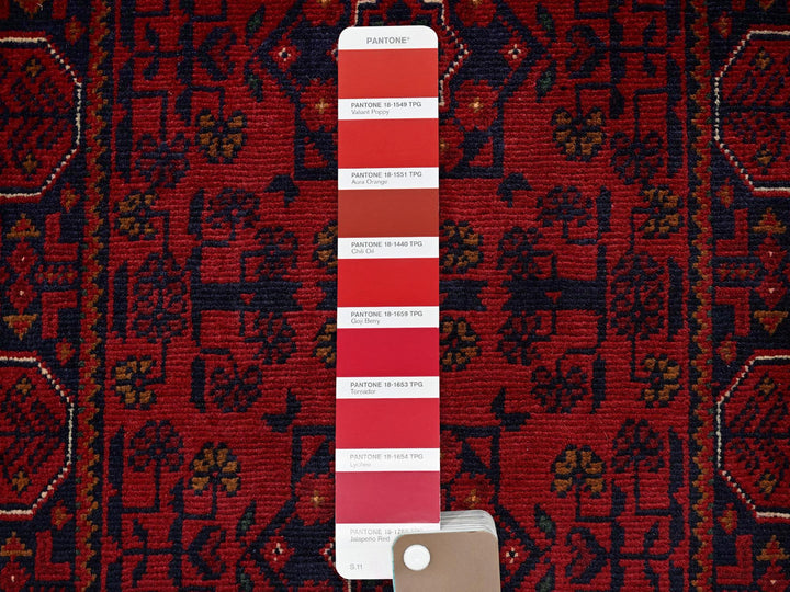 1'10" x 5'0" New Hand Knotted Red Wool Runner Oriental Rug - MOA102748