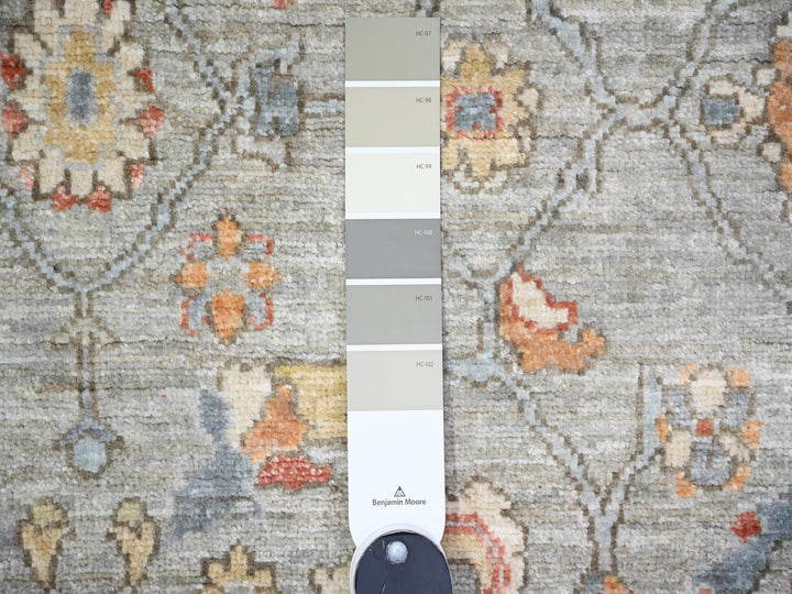 4'3" x 6'0" New Hand Knotted Grey Wool Rectangle Oriental Rug - MOA10274903