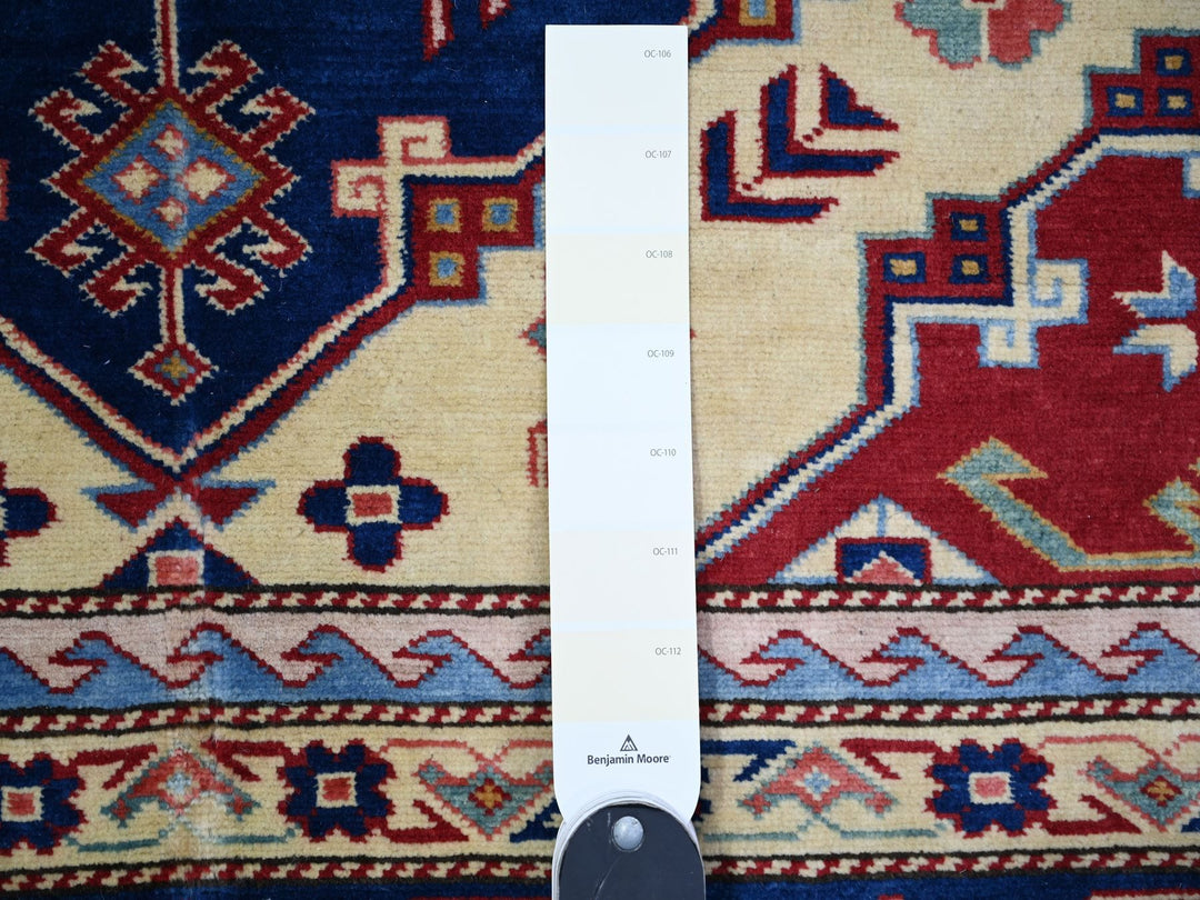 6'9" x 9'4" New Hand Knotted Ivory Wool Rectangle Oriental Rug - MOA10274922