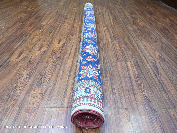 6'9" x 9'4" New Hand Knotted Ivory Wool Rectangle Oriental Rug - MOA10274922