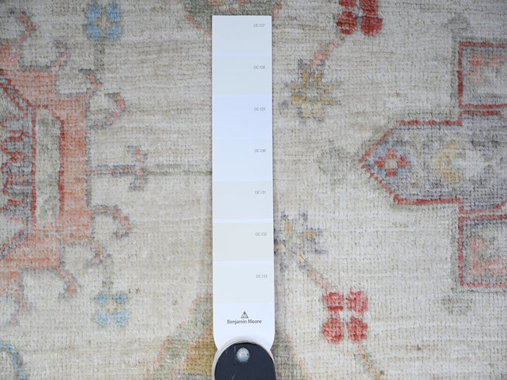 8'0" x 9'9" New Hand Knotted Ivory Wool Rectangle Oriental Rug - MOA10274926