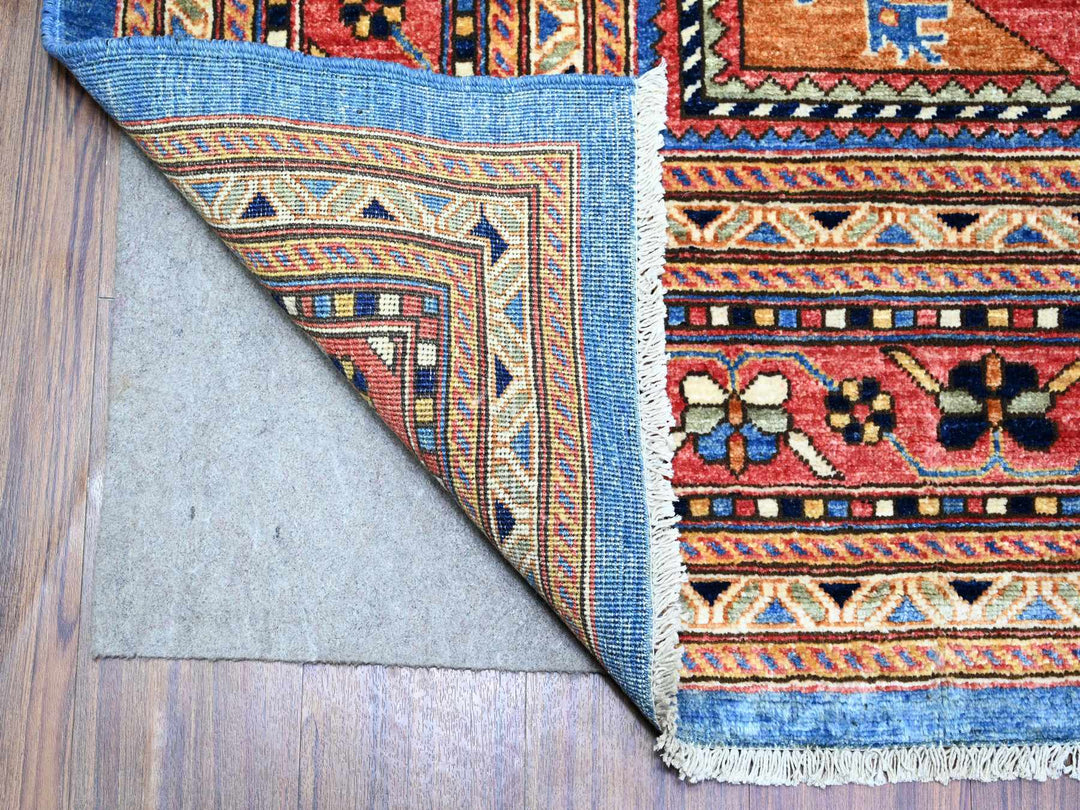 8'4" x 9'10" New Hand Knotted Blue Wool Rectangle Oriental Rug - MOA10274928