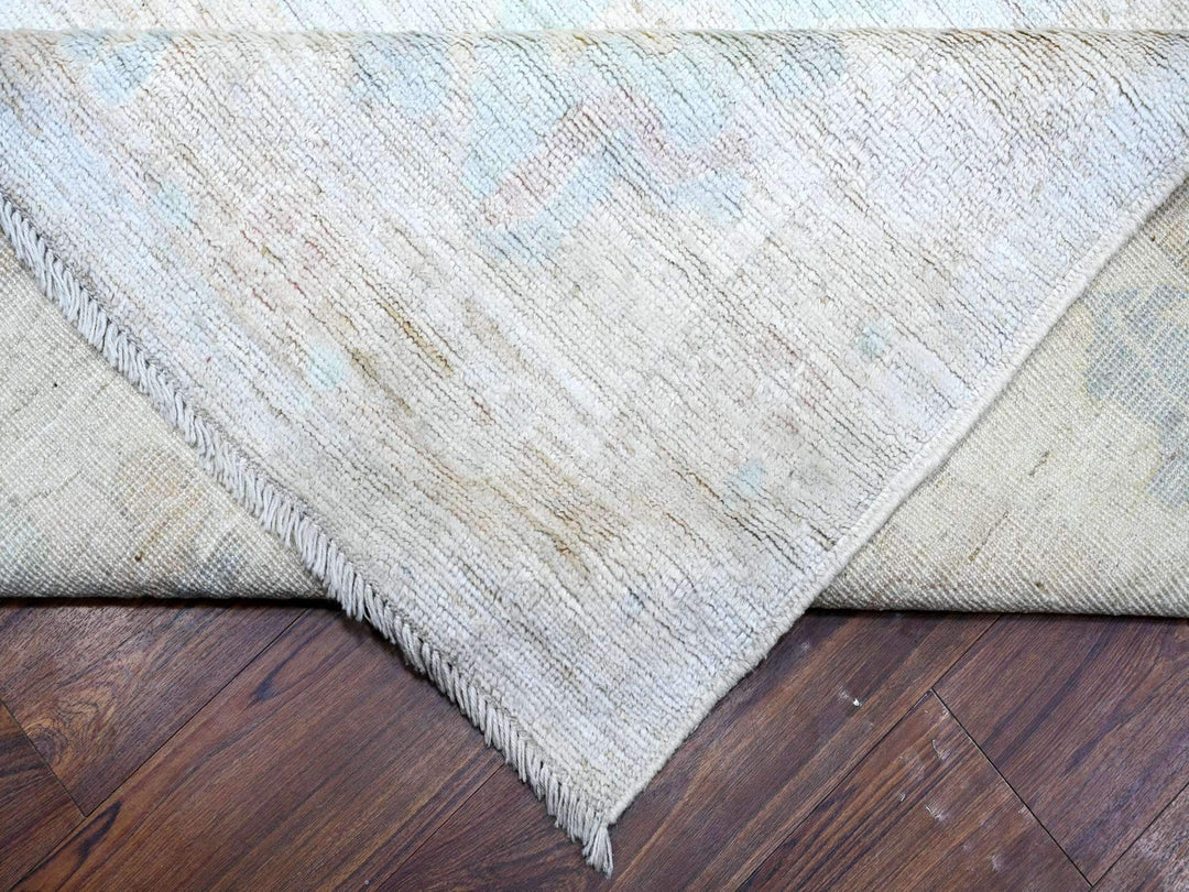 11'9" x 17'0" New Hand Knotted Grey Wool Rectangle Oriental Rug - MOA10274946