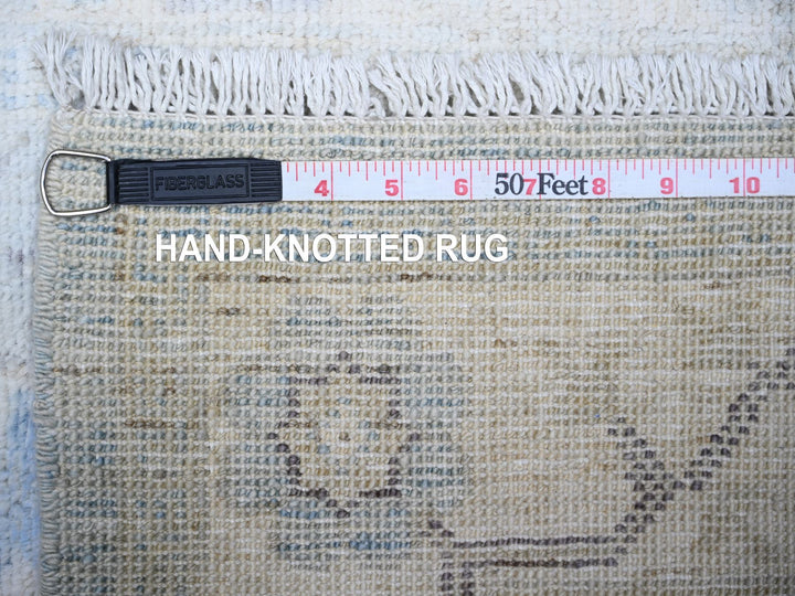2'8" x 16'2" New Hand Knotted Blue Wool Runner Oriental Rug - MOA10274954