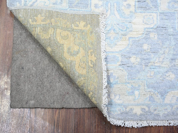 2'6" x 5'8" New Hand Knotted Grey Wool Rectangle Oriental Rug - MOA10274955