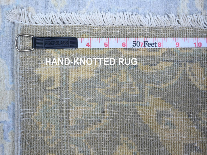 2'6" x 5'8" New Hand Knotted Grey Wool Rectangle Oriental Rug - MOA10274955