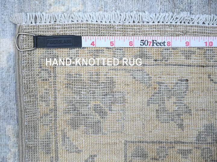 2'6" x 14'8" New Hand Knotted Grey Wool Runner Oriental Rug - MOA10274956