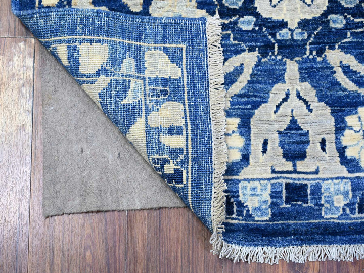 3'0" x 4'9" New Hand Knotted Blue Wool Rectangle Oriental Rug - MOA10274965
