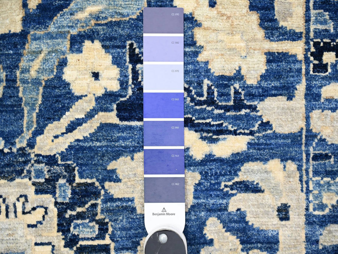 3'0" x 4'9" New Hand Knotted Blue Wool Rectangle Oriental Rug - MOA10274965