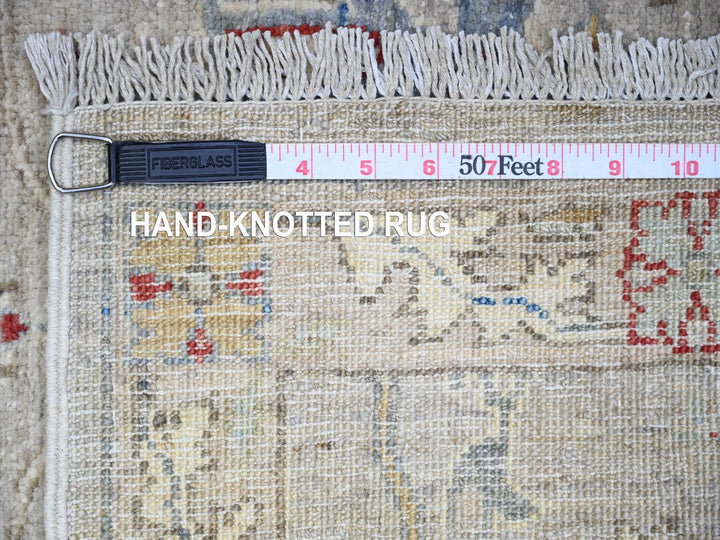 3'1" x 5'0" New Hand Knotted Grey Wool Rectangle Oriental Rug - MOA10274969